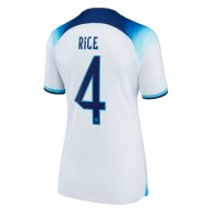 Camiseta Inglaterra Declan Rice #4 Primera Equipación para mujer Mundial 2022 manga corta
